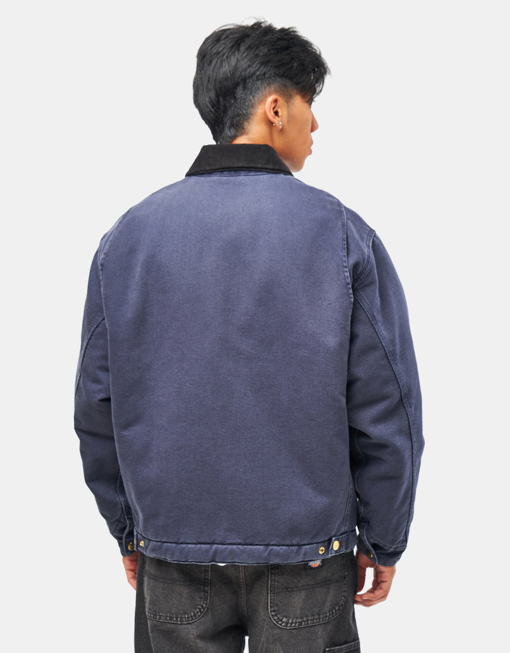 Carhartt WIP OG Detroit Jacket - Dark Navy/Black (Stone Canvas)