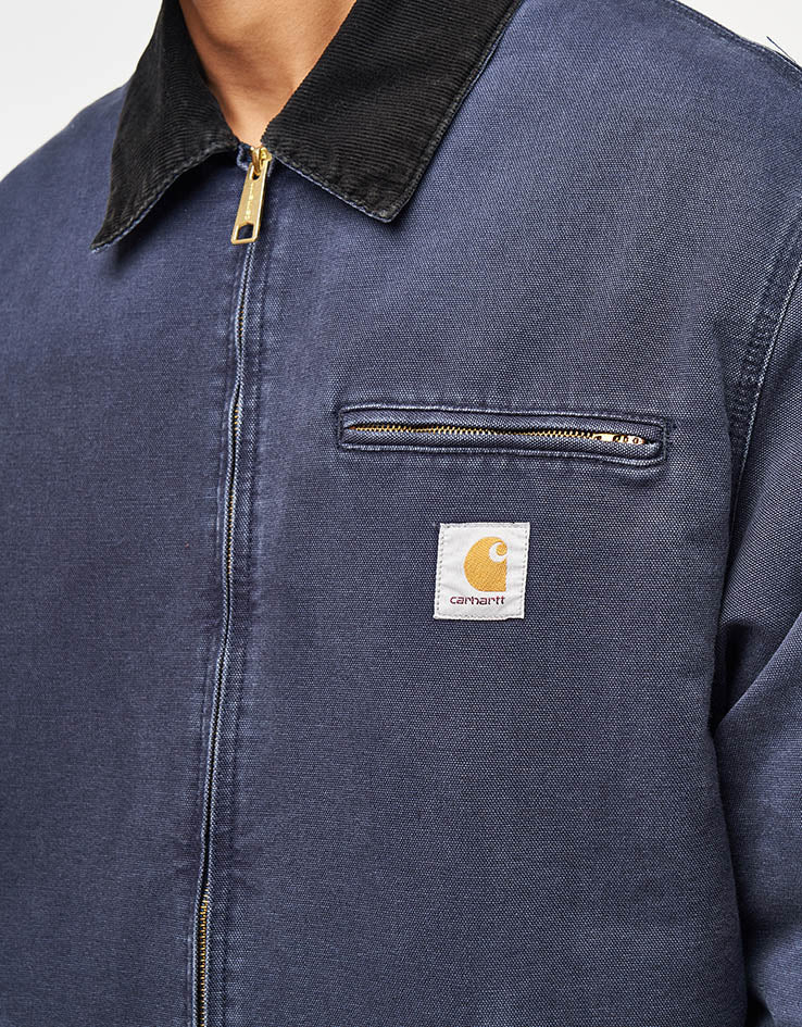 Carhartt WIP OG Detroit Jacket - Dark Navy/Black (Stone Canvas)