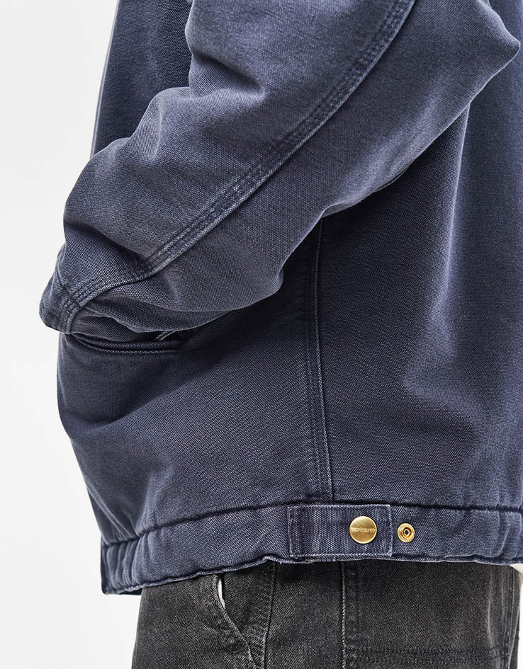 Carhartt WIP OG Detroit Jacket - Dark Navy/Black (Stone Canvas)