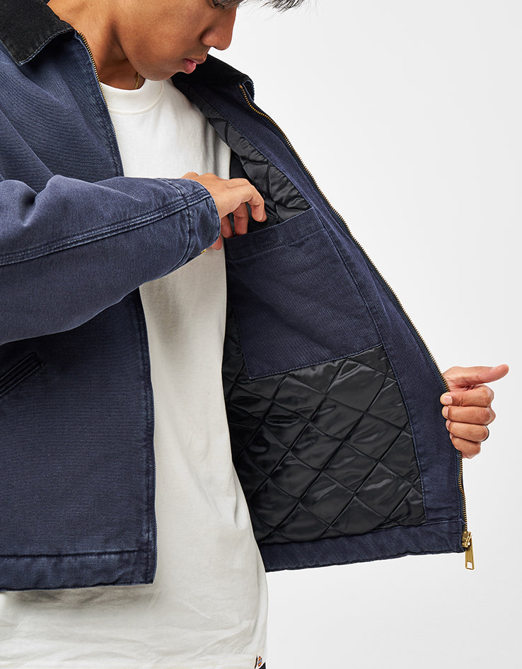 Carhartt WIP OG Detroit Jacket - Dark Navy/Black (Stone Canvas)