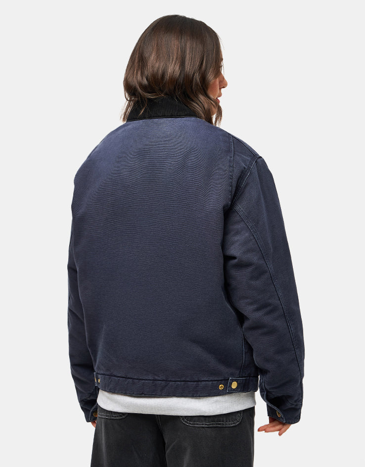Carhartt WIP OG Detroit Jacket - Dark Navy/Black (Stone Canvas)