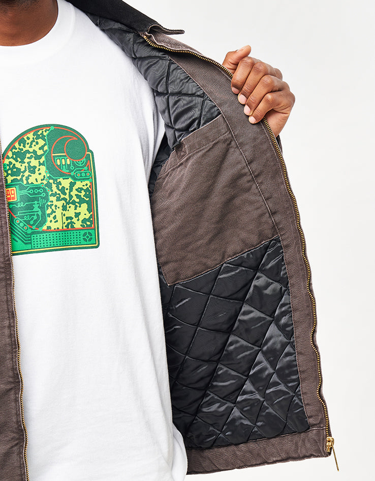 Carhartt WIP OG Detroit Jacket - Tobacco/Black (Stone Canvas)