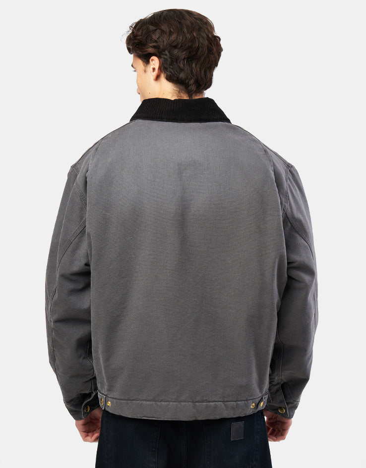 Carhartt WIP OG Detroit Jacket - Graphite/Black (Stone Canvas)