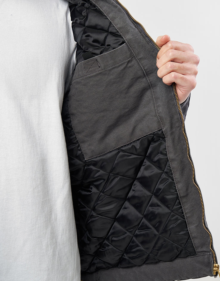 Carhartt WIP OG Detroit Jacket - Graphite/Black (Stone Canvas)