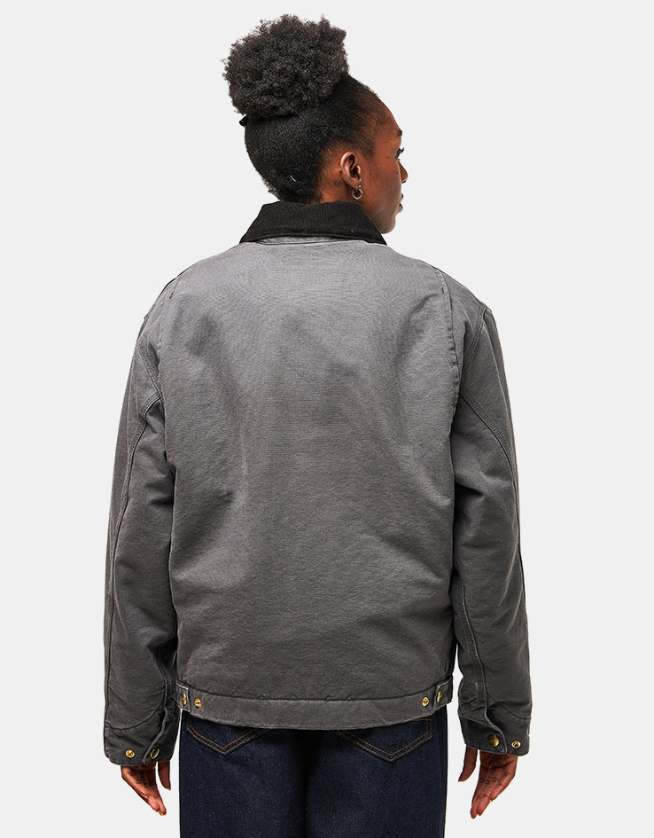 Carhartt WIP OG Detroit Jacket - Graphite/Black (Stone Canvas)