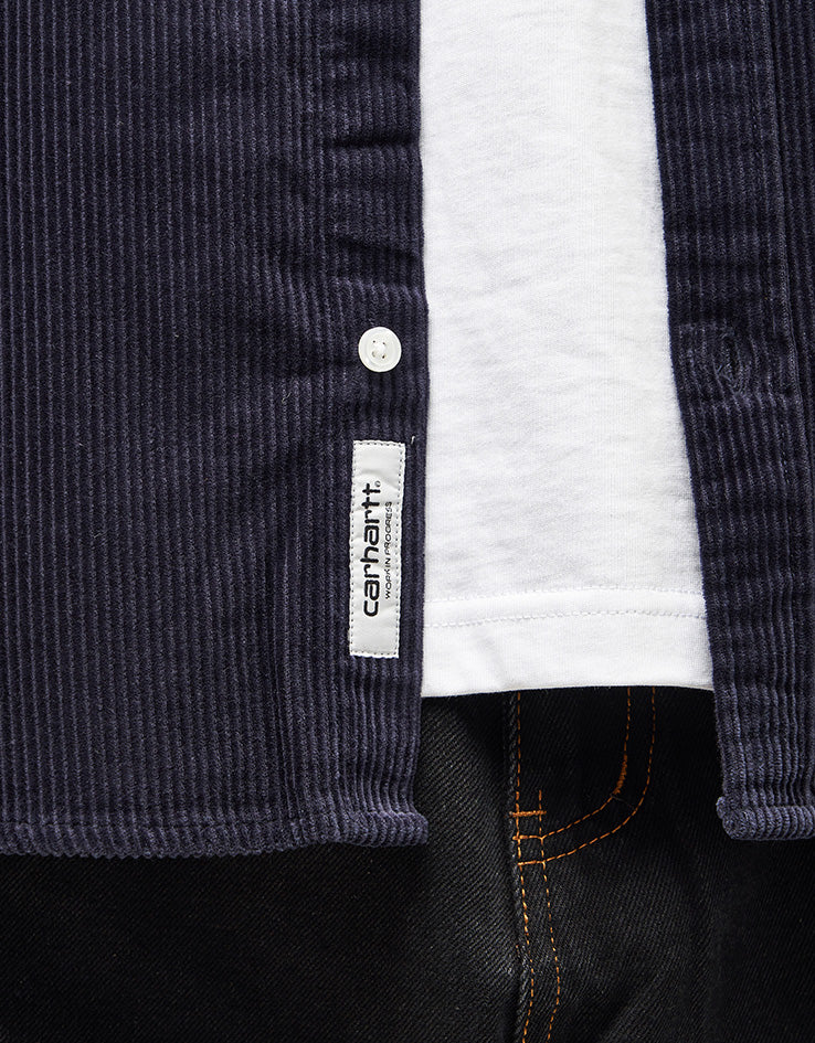 Carhartt WIP L/S Madison Cord Shirt - Dark Navy/Dark Navy