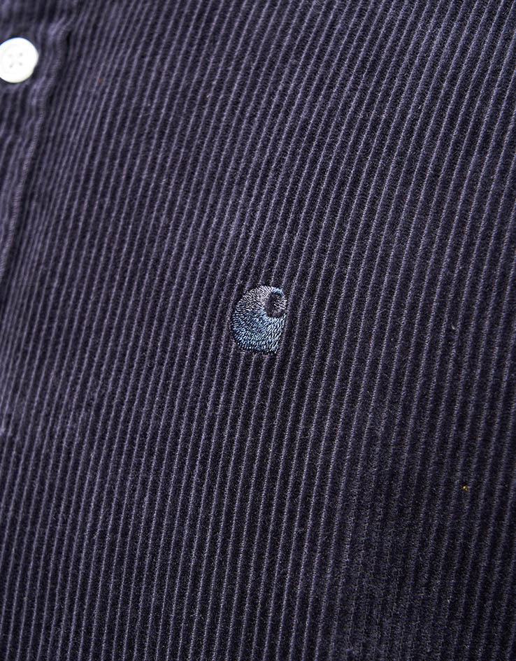 Carhartt WIP L/S Madison Cord Shirt - Dark Navy/Dark Navy