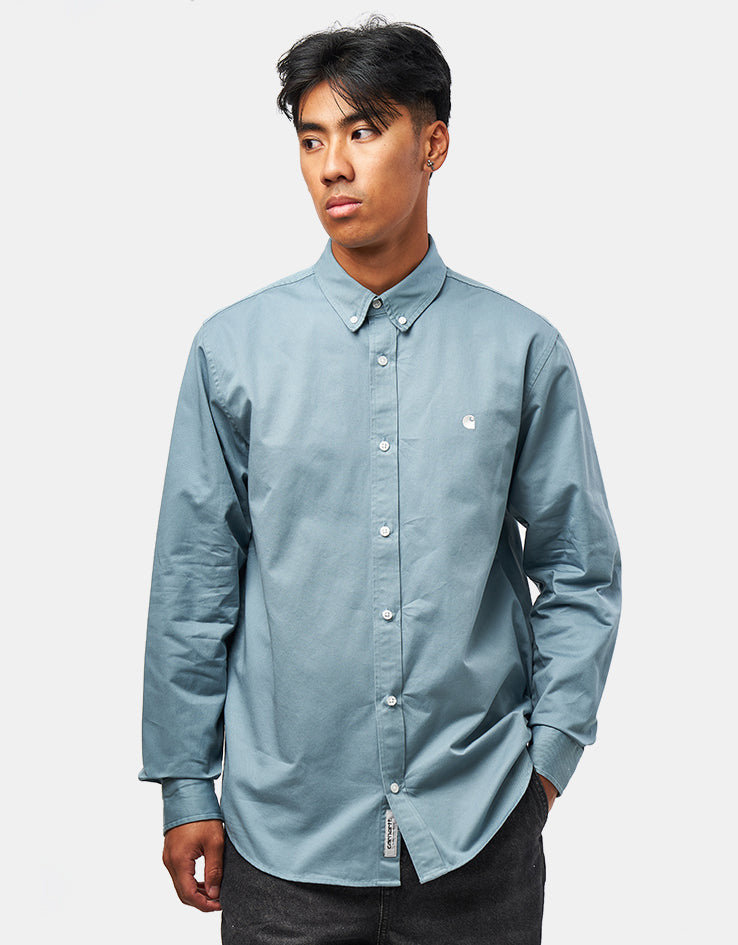 Carhartt WIP L/S Madison Shirt - Citadel/Wax