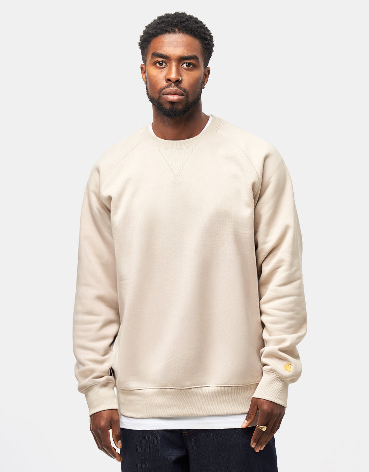 Carhartt WIP Chase Sweatshirt - Fleur De Sel/Gold