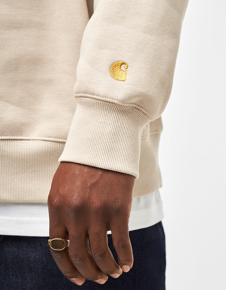 Carhartt WIP Chase Sweatshirt - Fleur De Sel/Gold