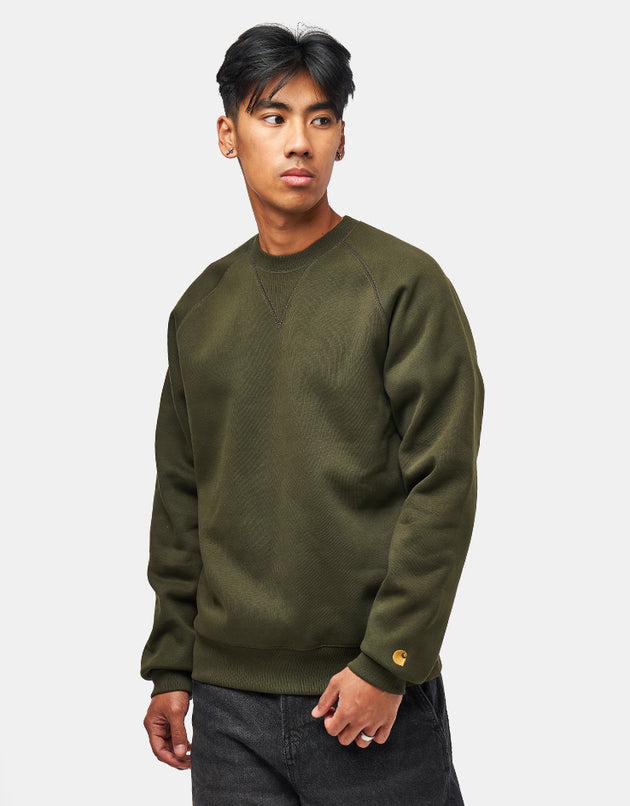 Carhartt WIP Chase Sweatshirt - Olive/Gold