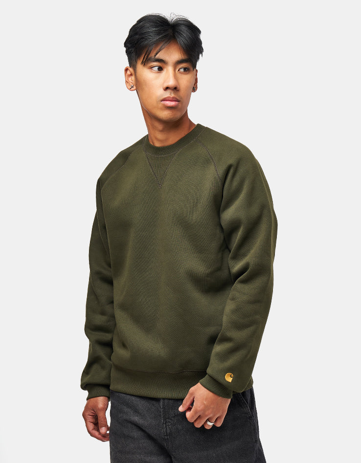 Carhartt WIP Chase Sweatshirt - Olive/Gold