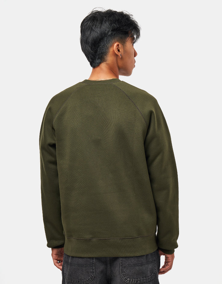 Carhartt WIP Chase Sweatshirt - Olive/Gold