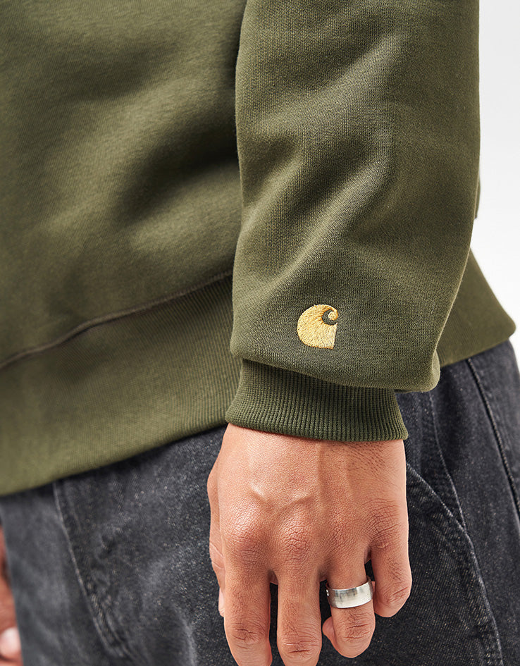 Carhartt WIP Chase Sweatshirt - Olive/Gold