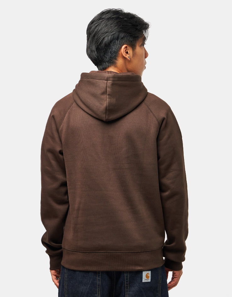 Carhartt WIP Hooded Chase Sweatshirt - Tobacco/Gold