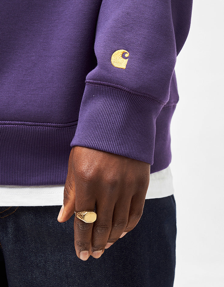 Carhartt WIP Hooded Chase Sweatshirt - Lakers/Gold