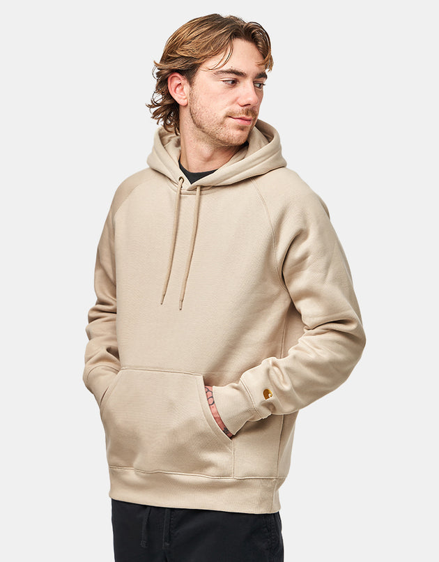 Carhartt WIP Hooded Chase Sweatshirt - Fleur De Sel/Gold
