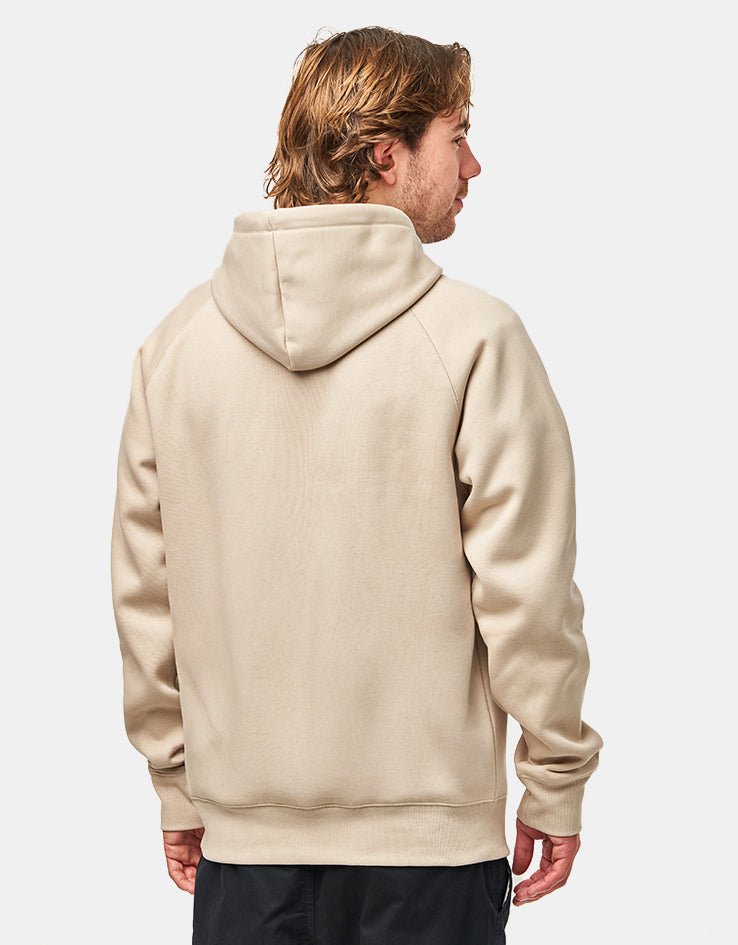 Carhartt WIP Hooded Chase Sweatshirt - Fleur De Sel/Gold