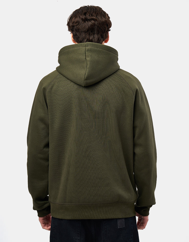 Carhartt WIP Hooded Chase Sweatshirt - Olive/Gold