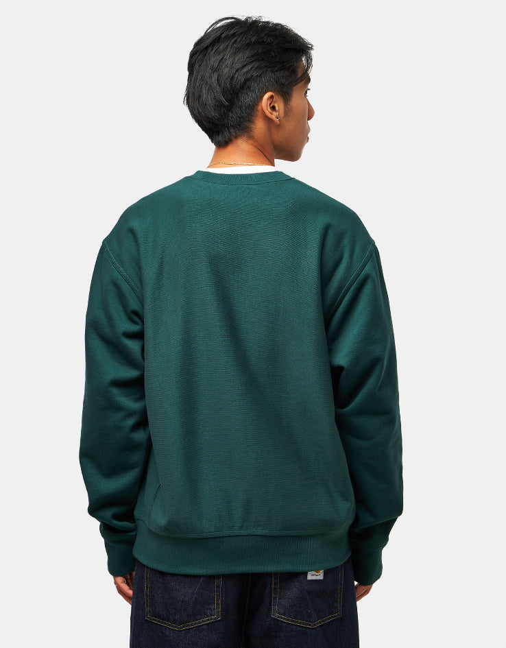 Carhartt WIP American Script Sweatshirt - Dark Fir