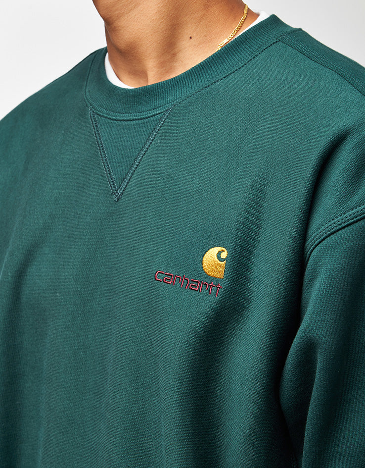 Carhartt WIP American Script Sweatshirt - Dark Fir