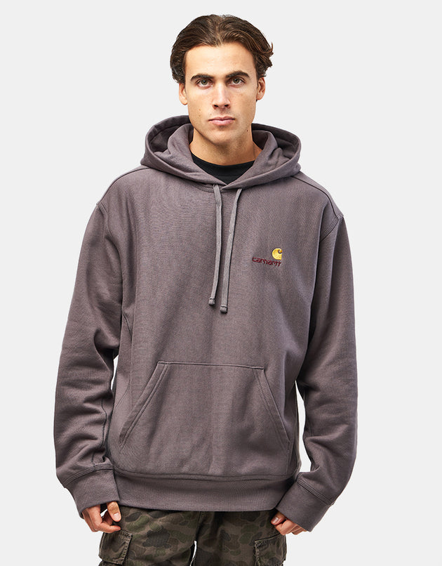 Carhartt WIP Hooded American Script Sweatshirt - Porphyry