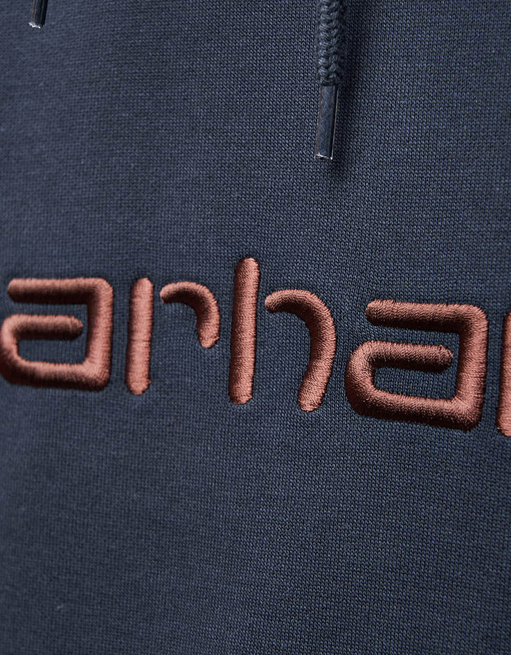 Carhartt WIP Hooded Carhartt Sweatshirt - Deep Night/Palisander