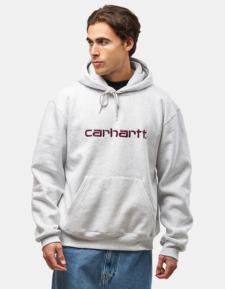 Carhartt WIP Hooded Carhartt Sweatshirt - Ash Heather/Rondo