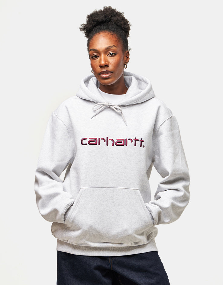 Carhartt WIP Hooded Carhartt Sweatshirt - Ash Heather/Rondo