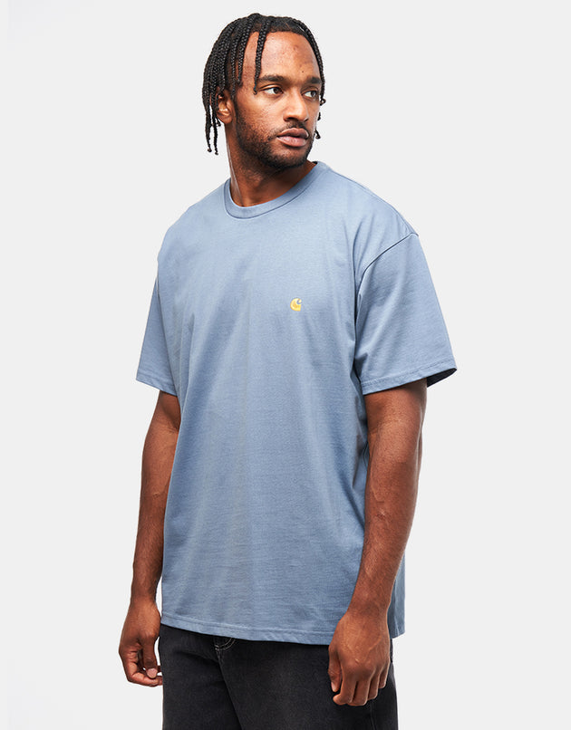 Carhartt WIP S/S Chase T-Shirt - Angelite/Gold