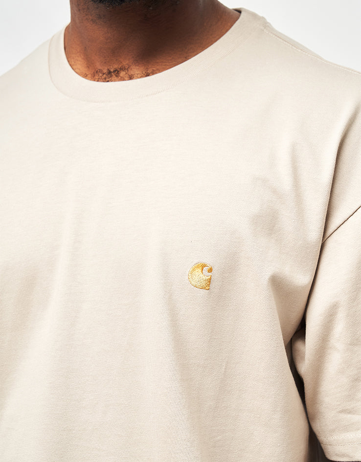 Carhartt WIP S/S Chase T-Shirt - Fleur De Sel/Gold