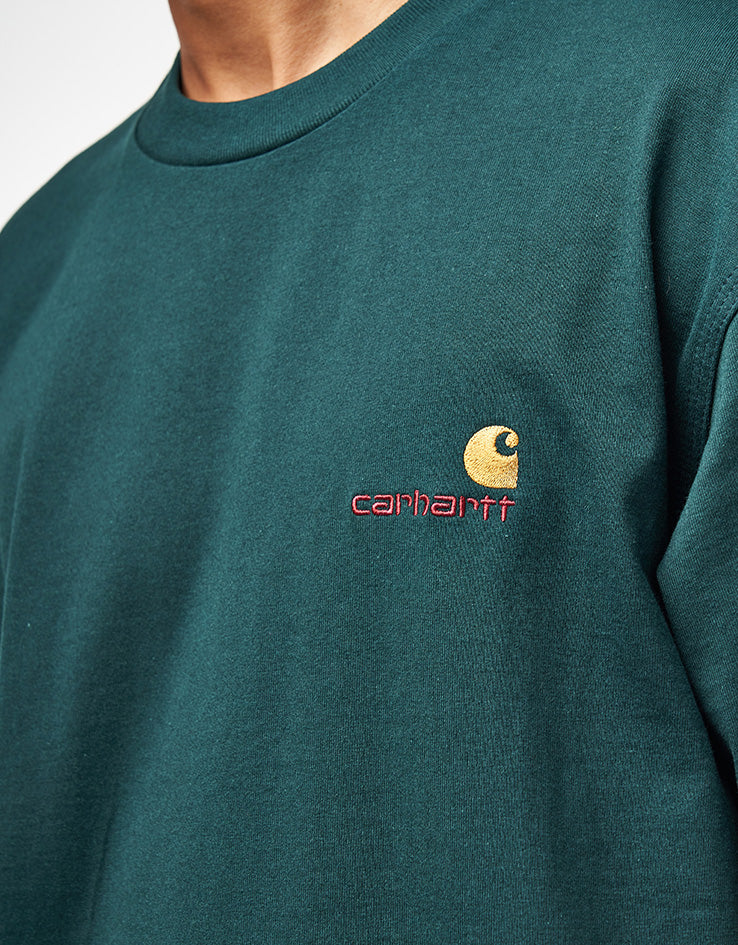 Carhartt WIP S/S American Script T-Shirt - Dark Fir