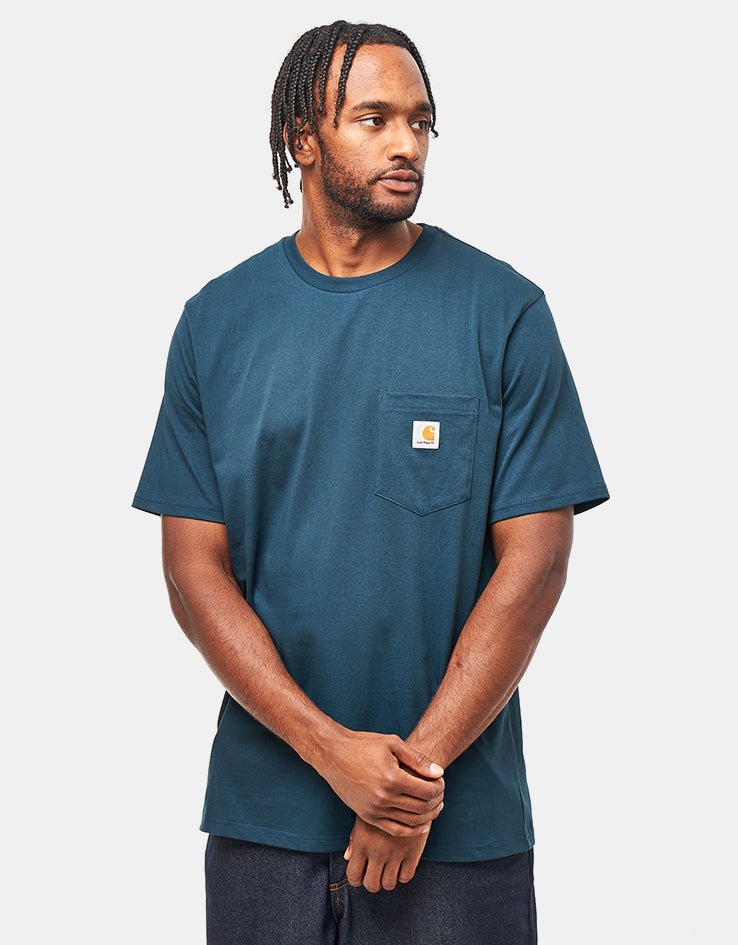Carhartt WIP S/S Pocket T-Shirt - Deep Lagoon
