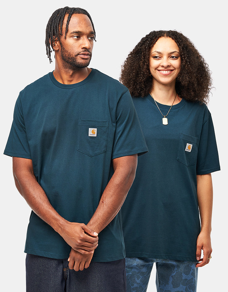 Carhartt WIP S/S Pocket T-Shirt - Deep Lagoon