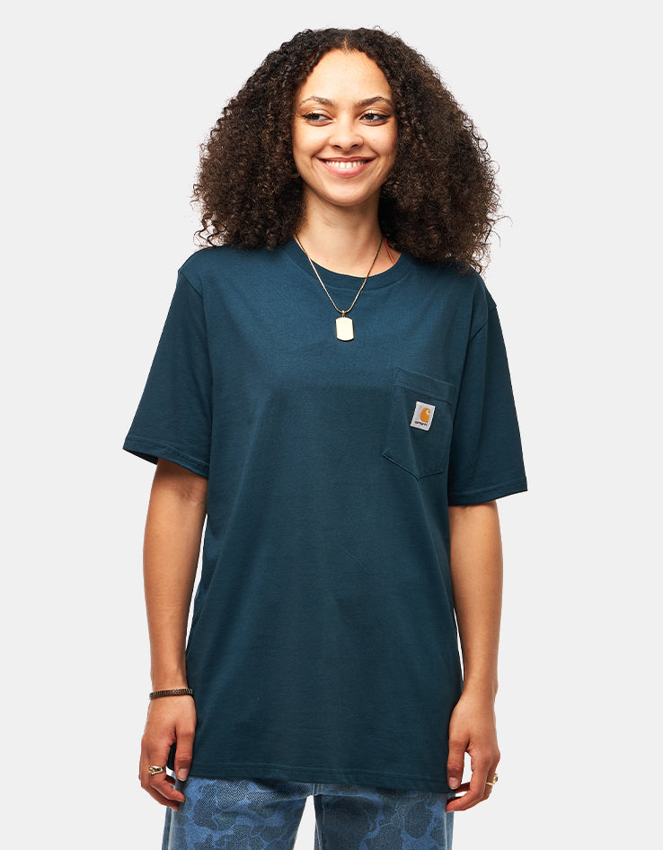 Carhartt WIP S/S Pocket T-Shirt - Deep Lagoon