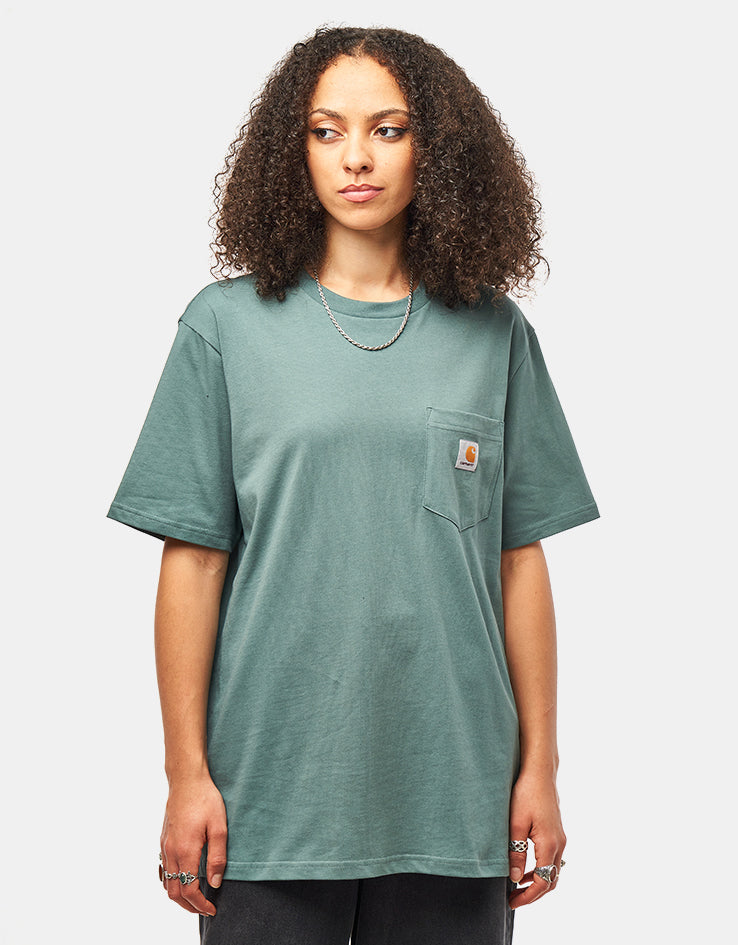 Carhartt WIP S/S Pocket T-Shirt - Silver Pine
