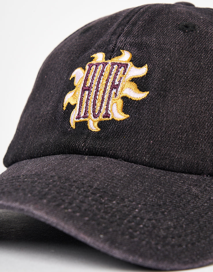 HUF Apollo Denim 6 Panel Curved Visor Cap - Dust Purple