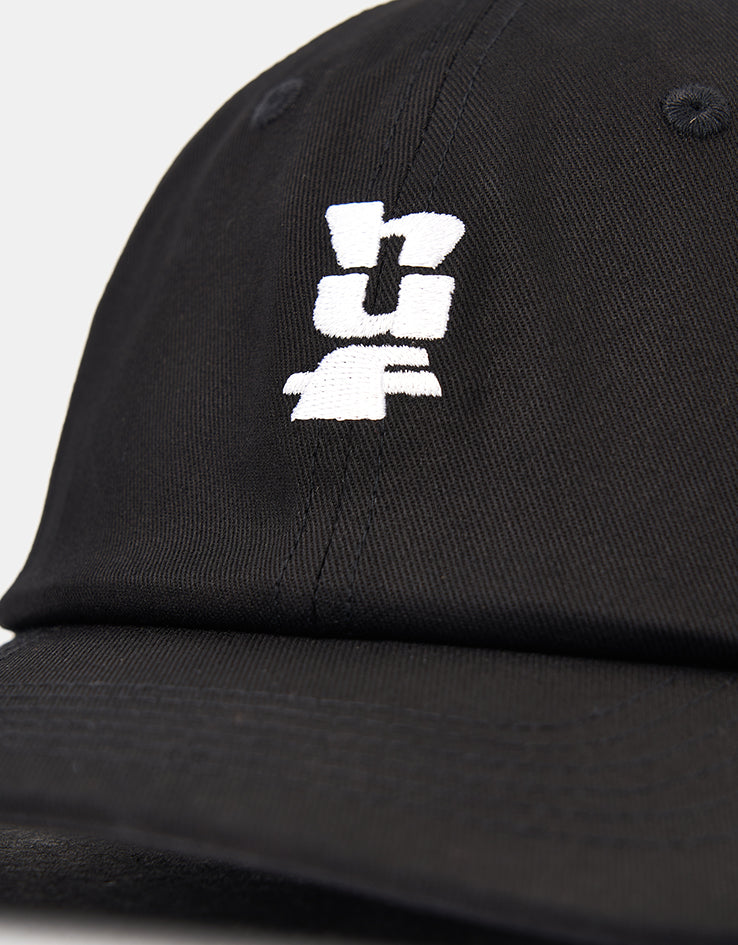 HUF Megablast 6 Panel Curved Visor Cap - Black