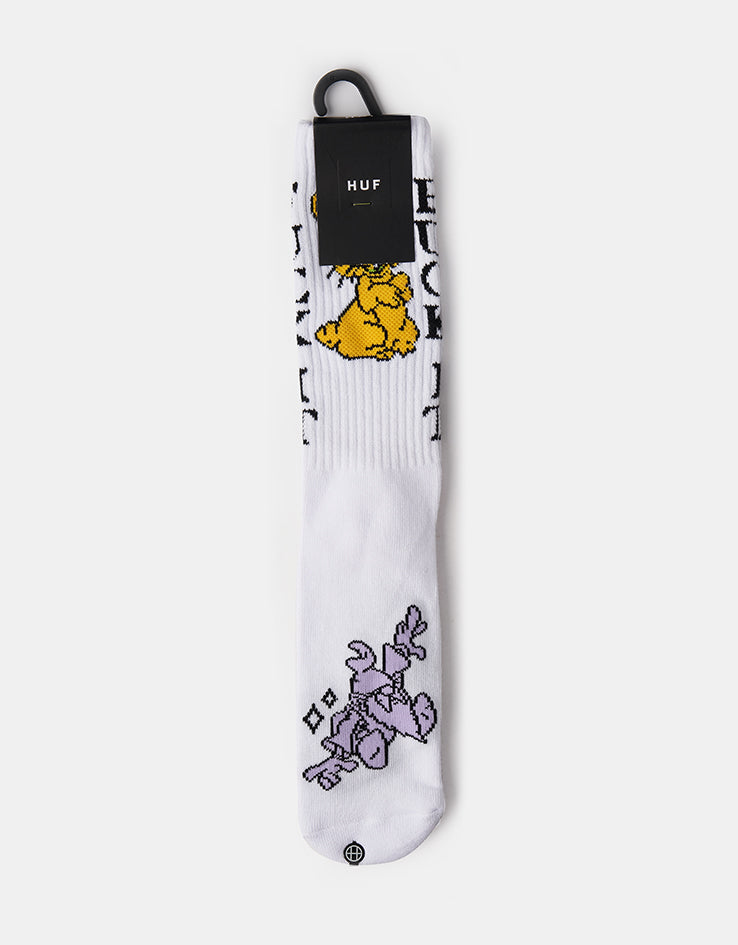 HUF Trip Crew Socks - White