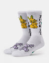 HUF Trip Crew Socks - White