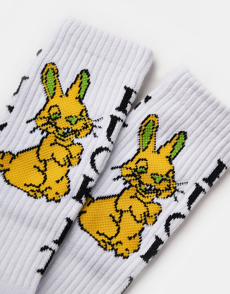 HUF Trip Crew Socks - White