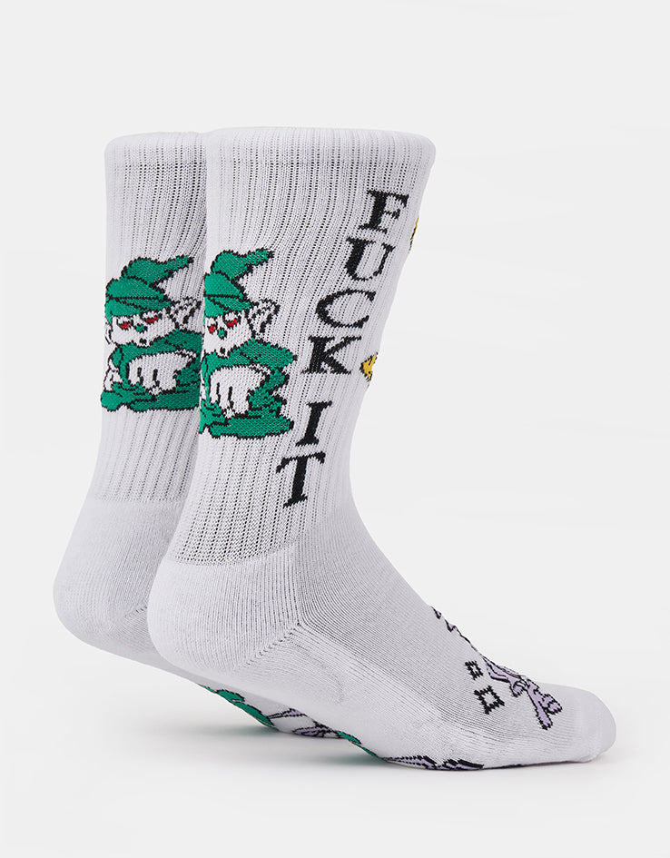 HUF Trip Crew Socks - White