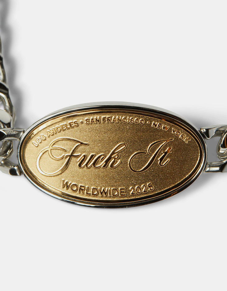 HUF Fuck It Bracelet - Silver