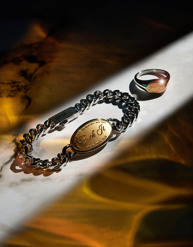 HUF Fuck It Bracelet - Silver