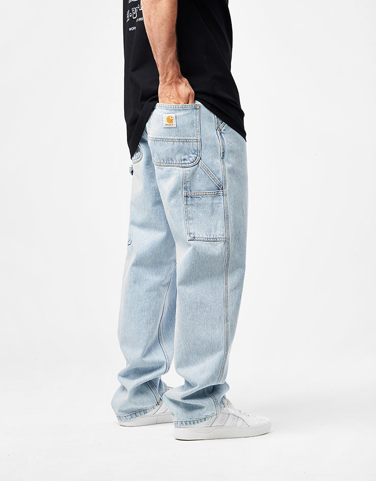 Carhartt WIP Single Knee Pant - Blue Heavy Stone Bleached