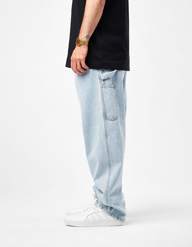 Carhartt WIP Single Knee Pant - Blue Heavy Stone Bleached