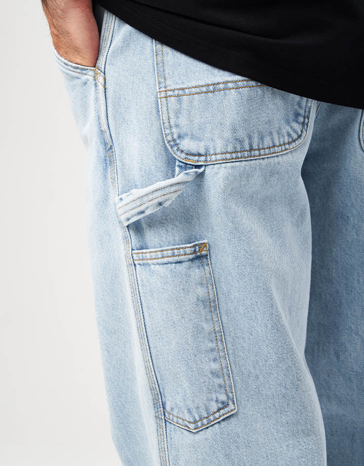 Carhartt WIP Single Knee Pant - Blue Heavy Stone Bleached