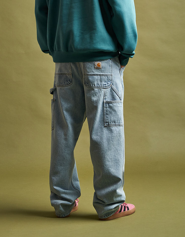 Carhartt WIP Single Knee Pant - Blue Heavy Stone Bleached