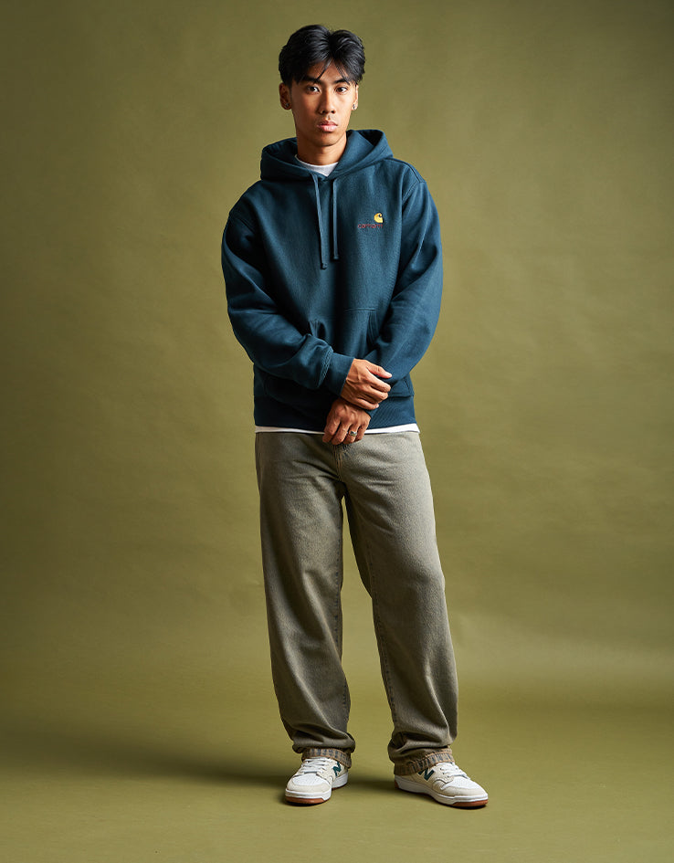 Carhartt WIP Landon Pant - Blue/Leather (Garment Dyed)