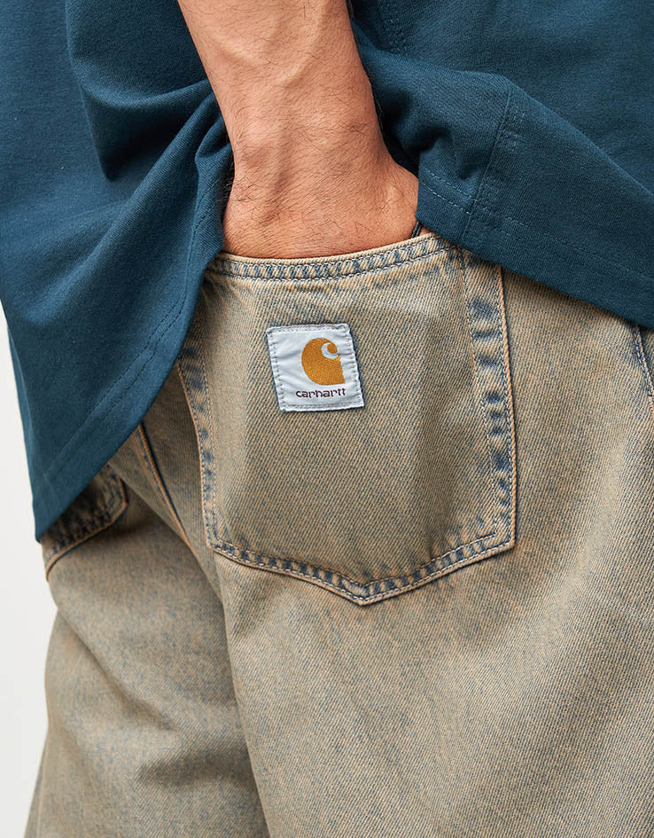 Carhartt WIP Landon Pant - Blue/Leather (Garment Dyed)
